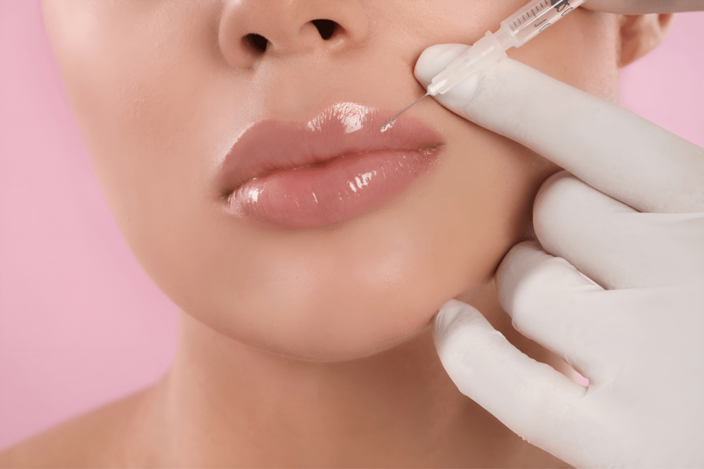 Lip injection procedure at Revive Medical Spa Barrie