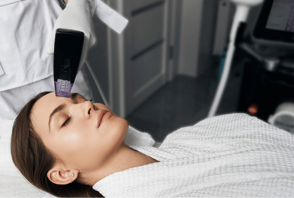 Morpheus8 radiofrequency therapy in Barrie with a close-up of the device used for microneedling and collagen activation